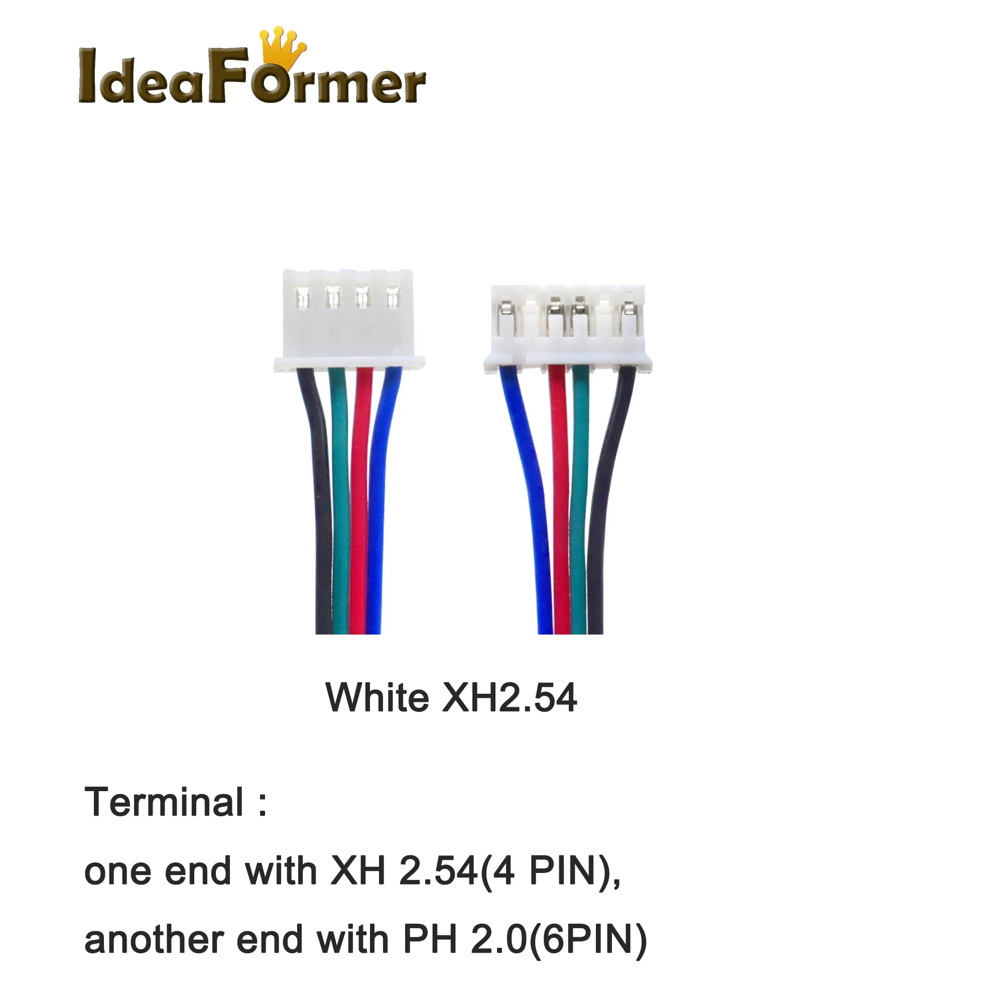 3D Printer Parts Stepper Motor Cable HX2.54 4pin to 6pin Terminal for Stepping Motor Connector Cable Stepper Motor Wire