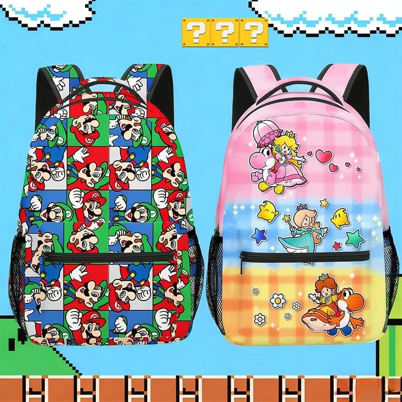 Zaino Super Mario per Ragazzi e Ragazze, Studenti, Adolescenti, Borsa per Libri, Zaino da Viaggio Kawaii per Donne e Uomini, Mochila Regalo 2026
