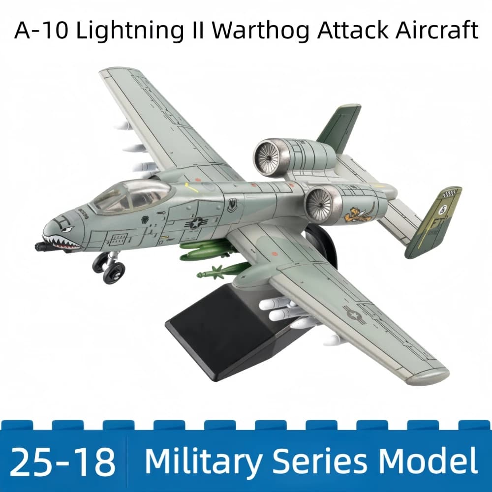 1/72 Blocchi da Costruzione Serie Militare Creativa Aereo d'Attacco A-10 Warthog Modello Jet Thunderbolt II Giocattoli per Ragazzi Regalo di Compleanno