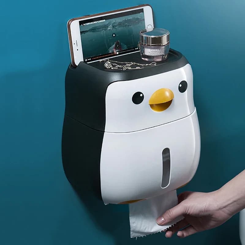 Supporto per carta igienica a parete pinguino supporto per Dispenser di asciugamani impermeabile supporto per rotolo di carta igienica per carta igienica