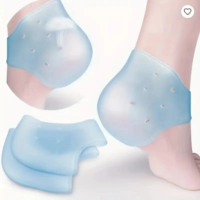 2 Pezzi Protezioni in Silicone per Tallone, Ammorbidenti per la Pelle, per Talloni Screpolati e Speroni, Calzini a Compressione, Cuscinetti per la Cura dei Piedi, Lavabili