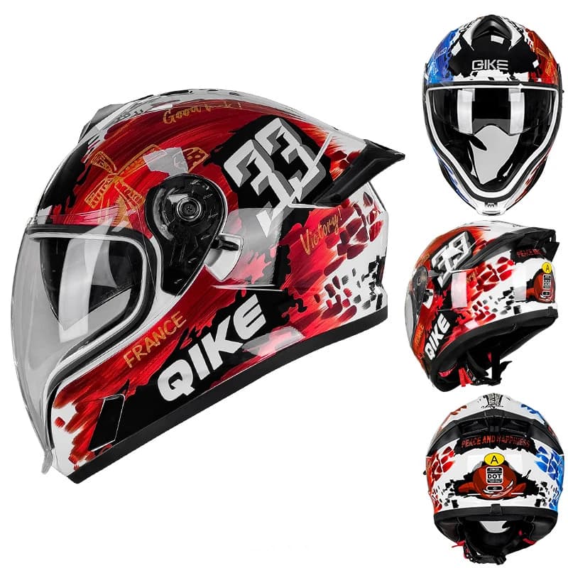 Casco Integrale per Moto Approvato DOT per Uomini e Donne, per Corse in Discesa e Guida Motociclistica