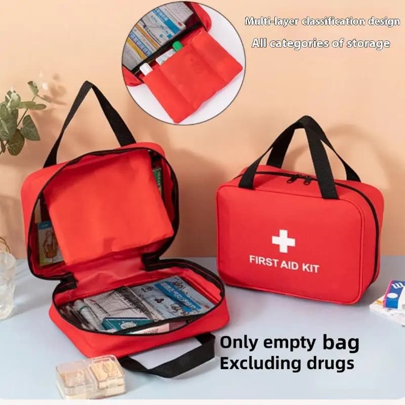 1 pz custodia vuota per medicinali medica borsa portatile per kit di pronto soccorso borse da campeggio emergenza casa borsa da viaggio all'aperto maniglia organizzatore