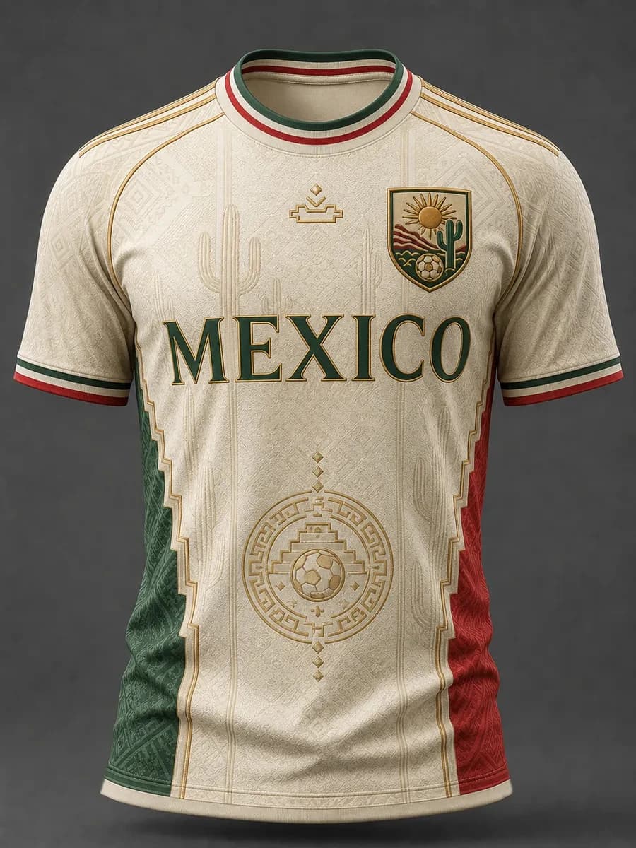 2026 New Mexico 3D printed soccer jersey suitable for daily and training wear with quick drying sweatshirts