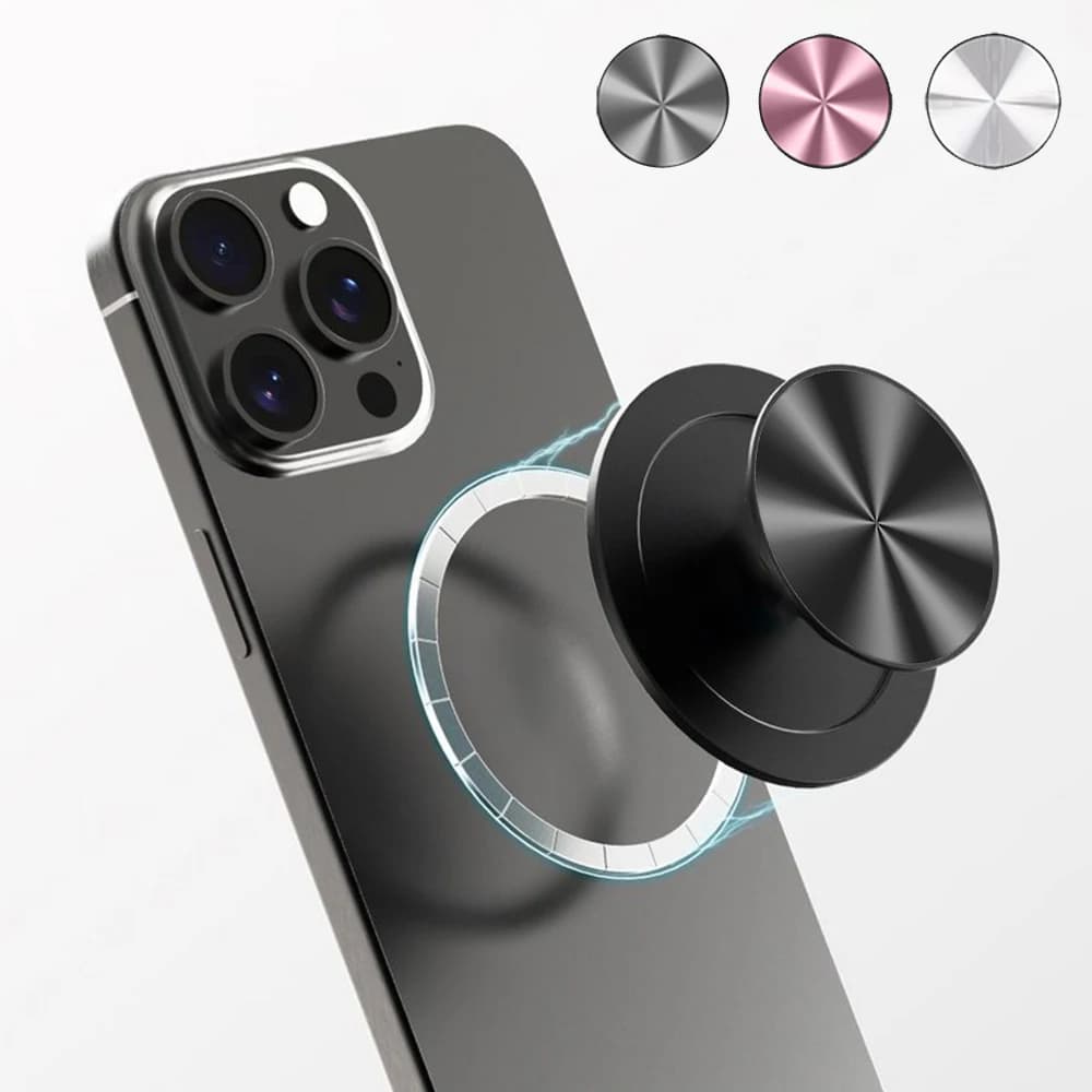 Supporto magnetico per telefono con motivo CD da 1/2 pezzi, compatibile con la presa per telefono Magsafe, supporto espandibile per Kindle