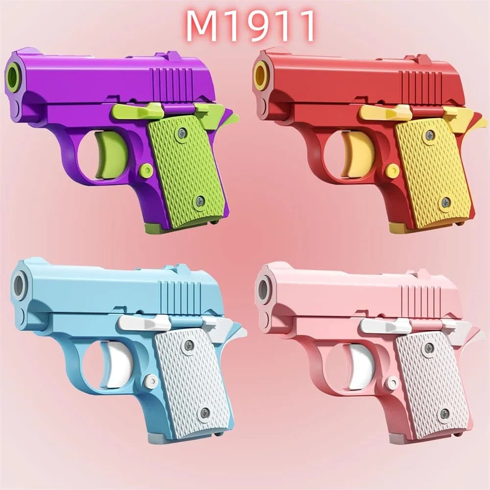 1911 Giocattoli a pistola piccoli stampati in 3D Mini pistole antistress per bambini e adulti adatti per alleviare il TDAH, regalo per l'ansia