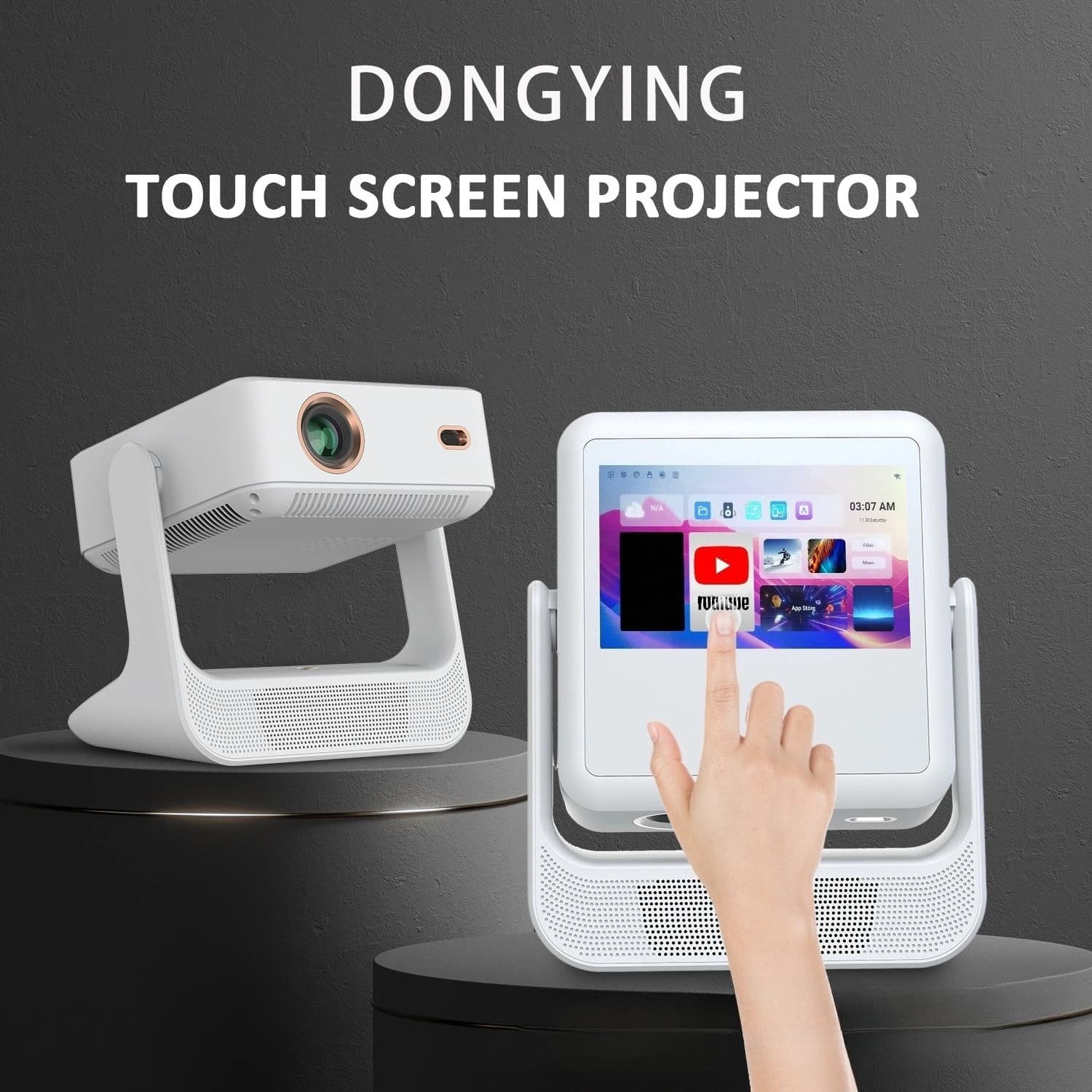 Proiettore A2Pro fonte all'ingrosso fabbrica touch ad alta definizione doppio schermo proiettore domestico intelligente grande schermo