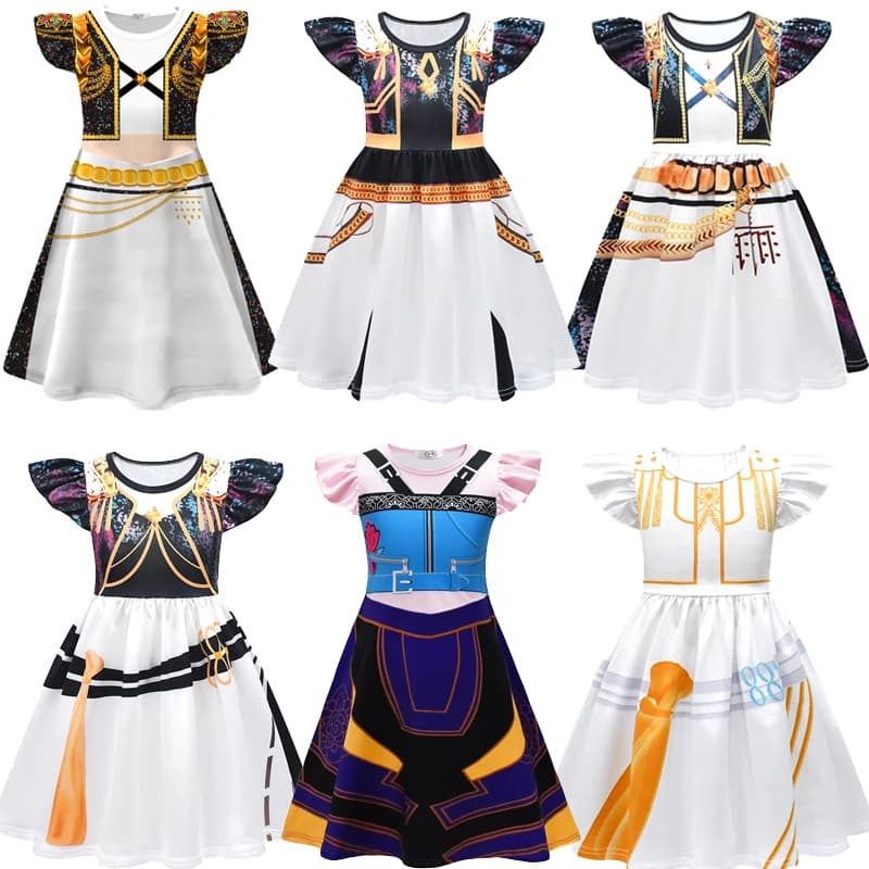 6 Stili di Costumi per Ragazze, Abiti per Spettacoli Teatrali, Costumi per Feste per Bambini, Abbigliamento Estivo alla Moda 2026, Camicia da Notte per Ragazze