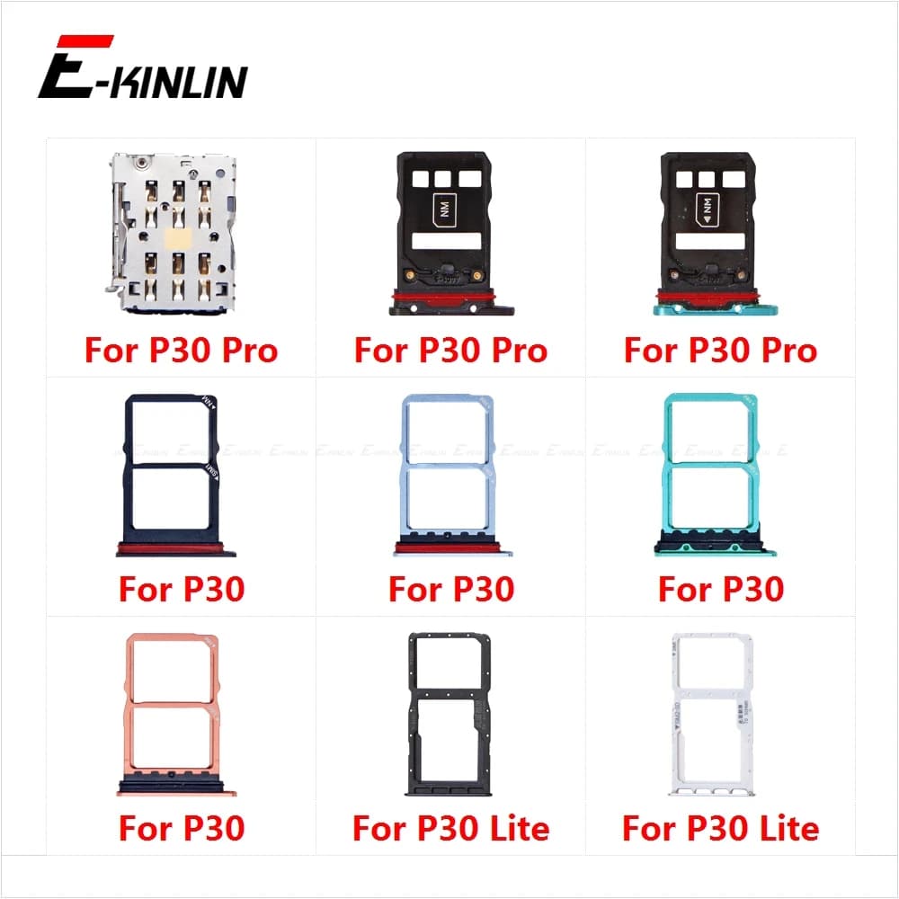 Contenitore adattatore Micro SD per connettore supporto lettore vassoio slot per presa scheda SIM per parti di ricambio HuaWei P30 Pro Lite