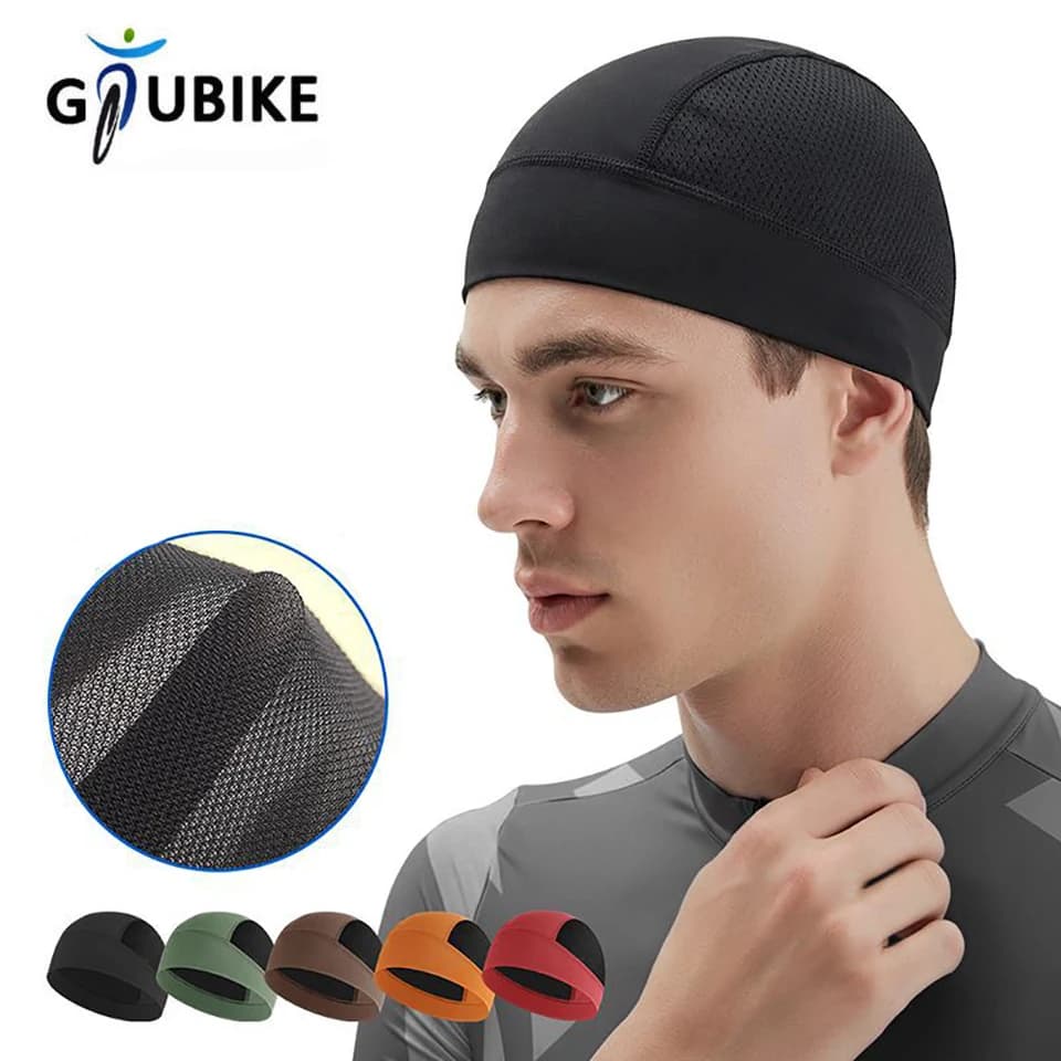 GTUBIKE Sottocasco da Moto e Ciclismo, Cappello Traspirante ad Asciugatura Rapida, Berretto da Corsa Sottocasco, Cappello Antisudore, Cappello Sportivo da Corsa