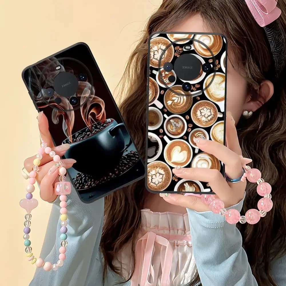 Coffee Beans Phone Case for Huawei Mate 60 50 40 30 20 10 Pro Plus Lite E 5G Soft TPU Shockproof Cover