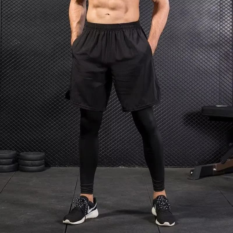 Men's Sports Trousers Slim Fit Fast Drying Lightweight Basket Fitness Casual with Medium Waist Belt