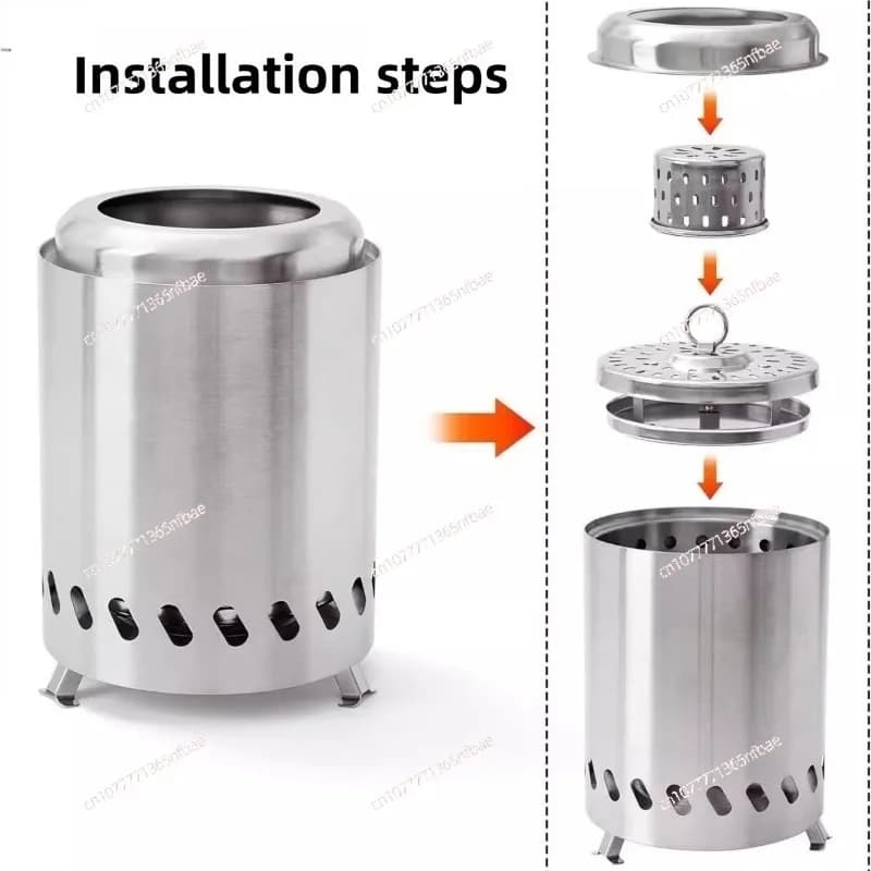 Outdoor wood stove split tea camping barbecue courtyard party barbecue