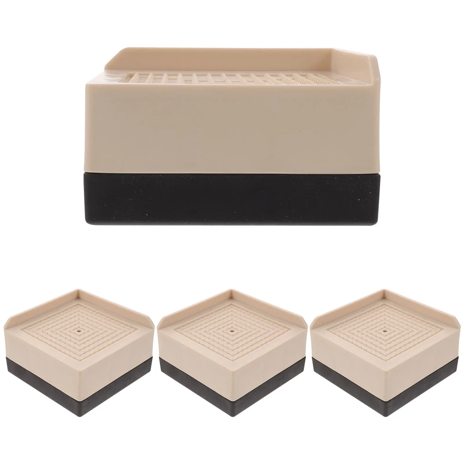 Rialzi per mobili resistenti da 4 pezzi per letto, scrivania, tavolo, gambe dell'armadio, altezza elevata con supporto stabile della base solida