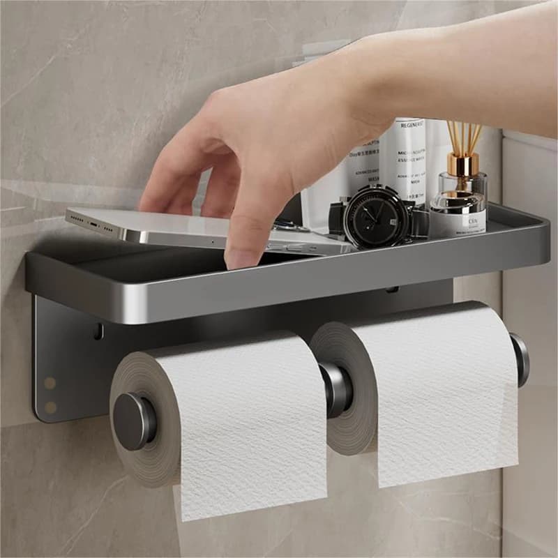Porta carta igienica Porta carta igienica a parete in lega di alluminio Porta fazzoletti Porta fazzoletti da bagno Accessori da bagno