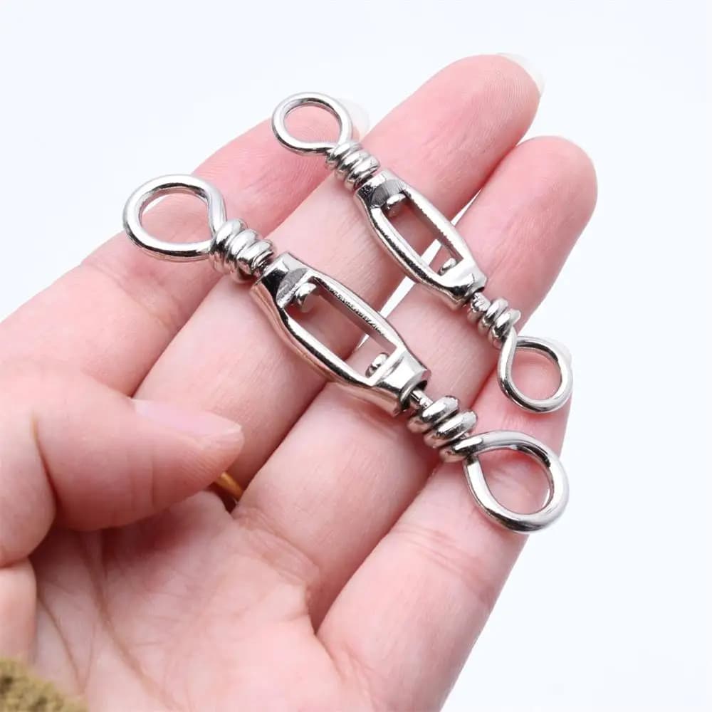 5 pcs anello rotante universale in acciaio inossidabile grande oggetto connettore ad anello a forma di otto attrezzatura per piastra in ferro da pesca in mare