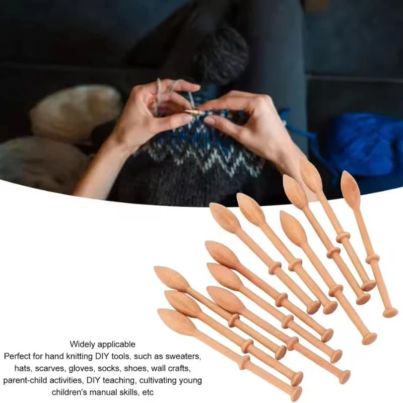 7/12 pz Bobine di Pizzo Strumento di Tessitura, Cucito FAI DA TE Maglione Fatto A Mano Durevole Legno Zelkova Arazzo Macrame A Maglia Ago Ricamo