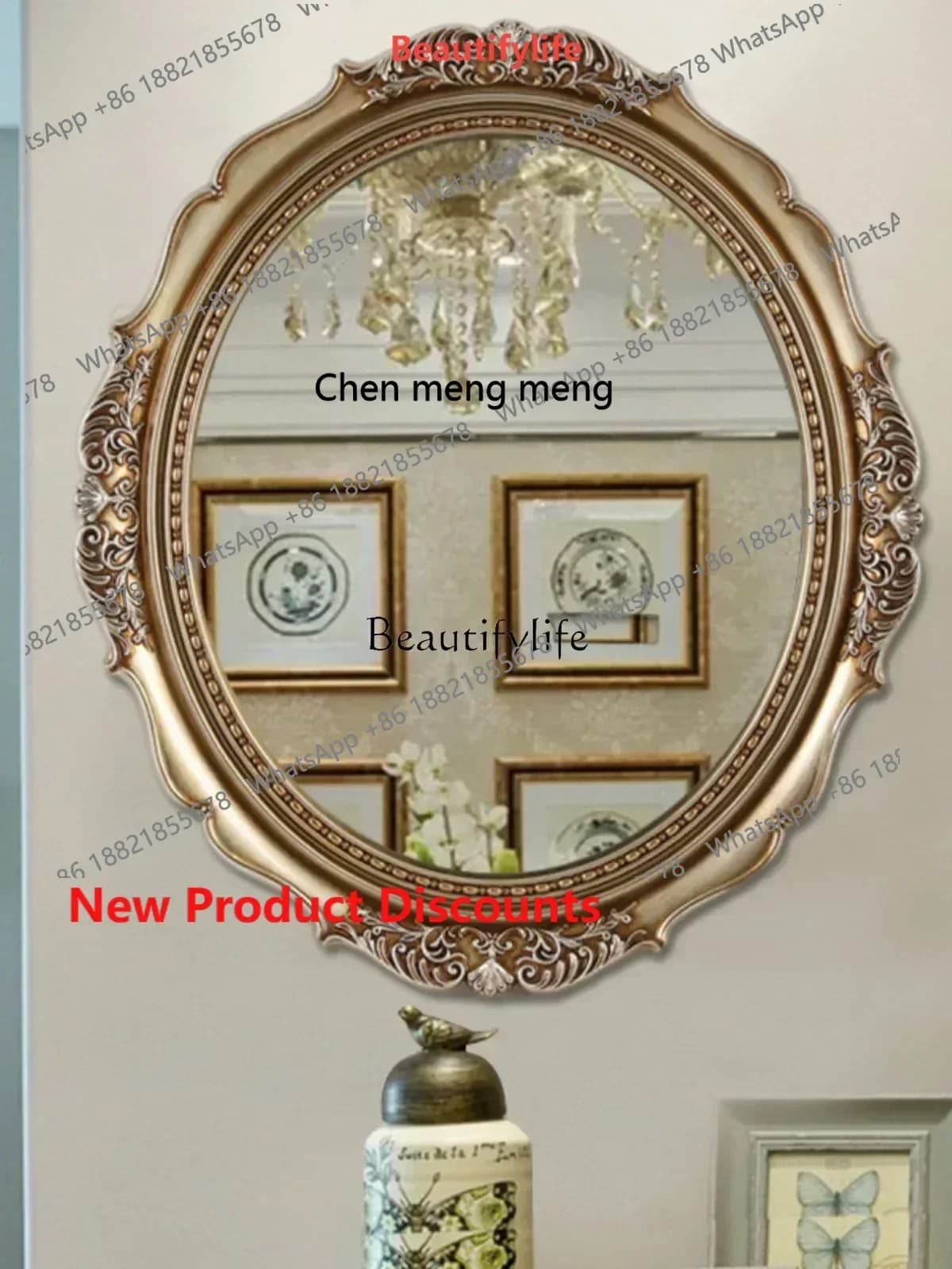 Nuovo arrivato Specchio da bagno Specchio decorativo da parete per corridoio americano
