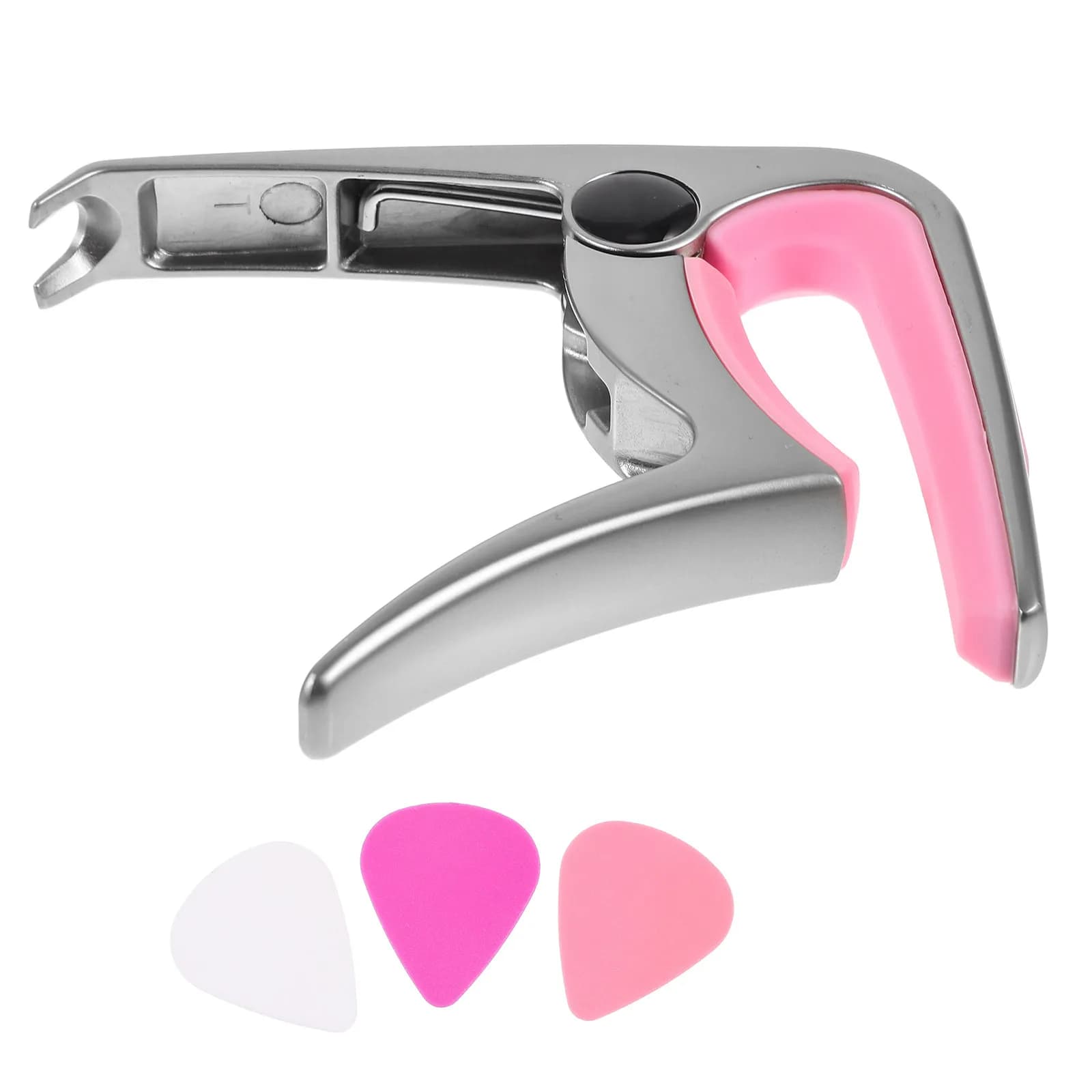 Capotasto per chitarra acustica, elettrica, ukulele, chitarra classica, morsetto portatile regolabile per il tono, accessorio per chitarra in materiale solido e resistente
