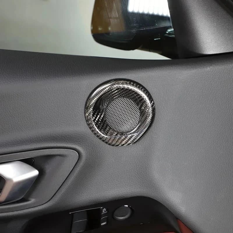 Per TOYOTA GR Supra MK5 A90 A91, Anello Decorativo in Vera Fibra di Carbonio per Altoparlanti Interni, Accessori Adesivi 2019-2022