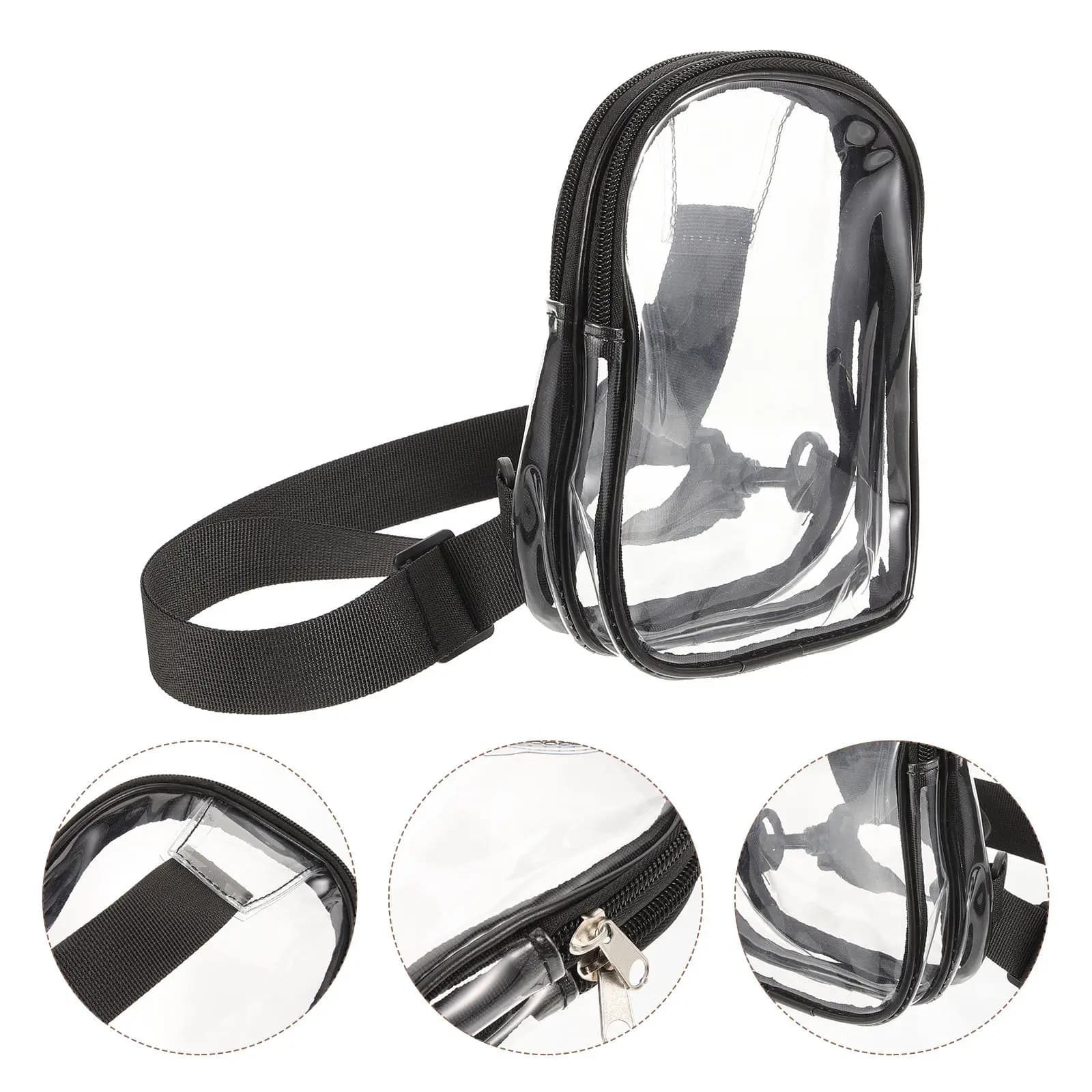 Portable Clear Sling Bag Running Phone Storage Adjustable Belt Stylish Transparent Crossbody Small Sports Chest Pack for Travel