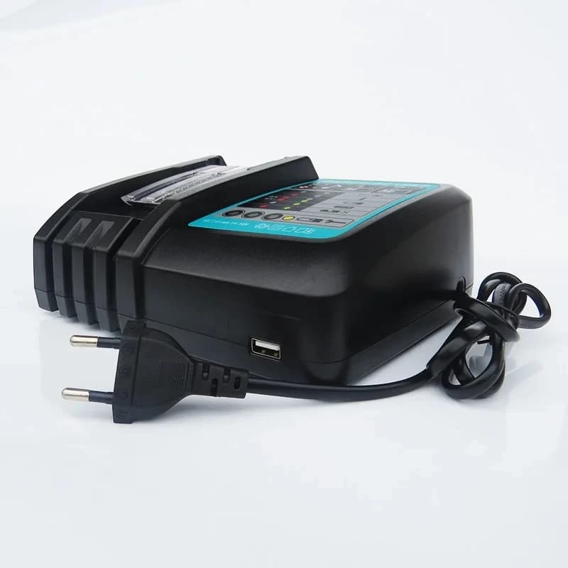 Caricabatterie per batterie agli ioni di litio con corrente di carica 3A per Makita 14.4V 18V BL1850 BL1840 BL1830 BL1815 BL1430 BL1415 DC18RC con porta USB