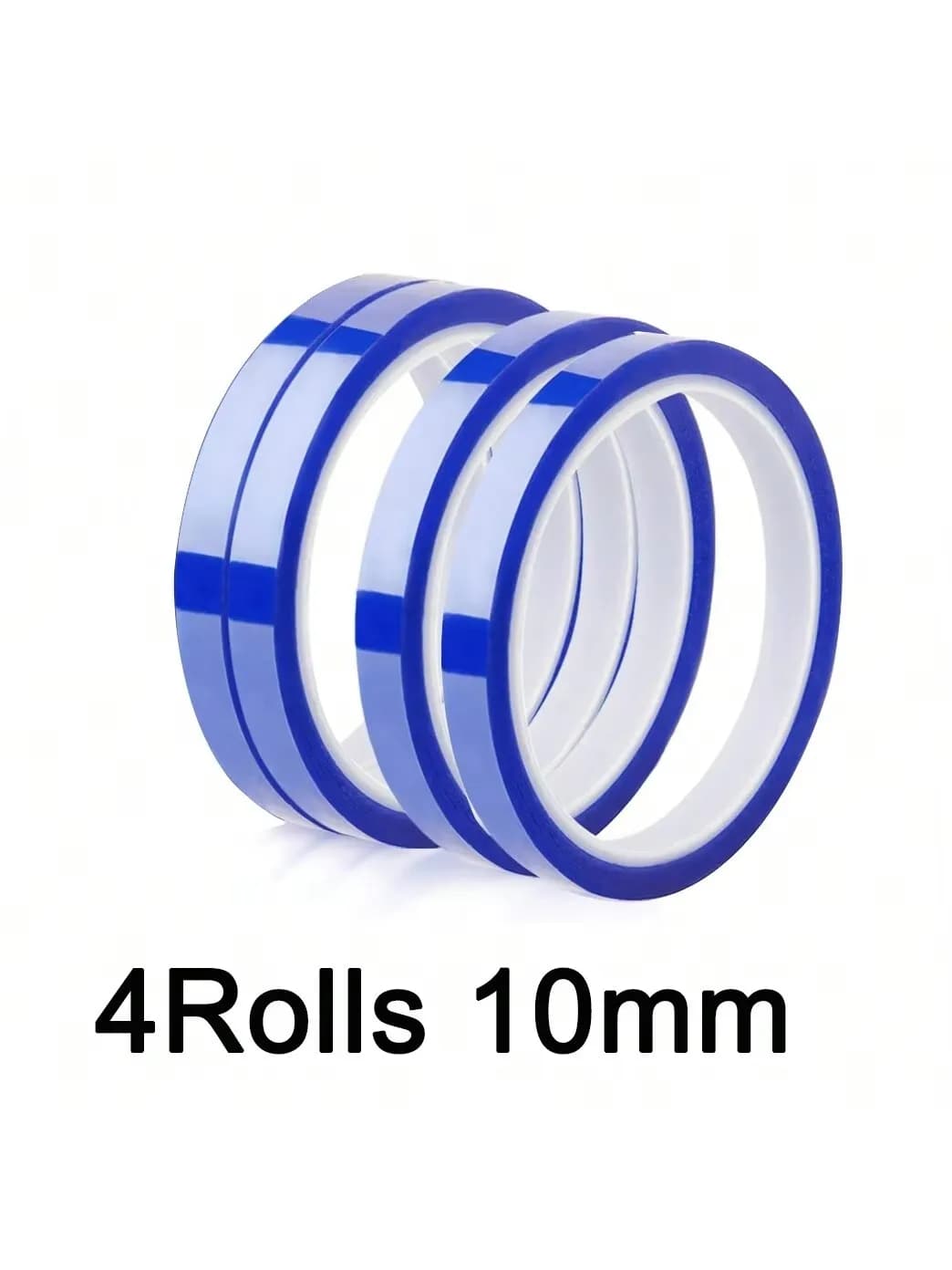 4 rotoli di nastro termico blu 10 mm x 33 m Nastro termico per sublimazione senza residui Nastro adesivo per pressa di calore per trasferimento di calore