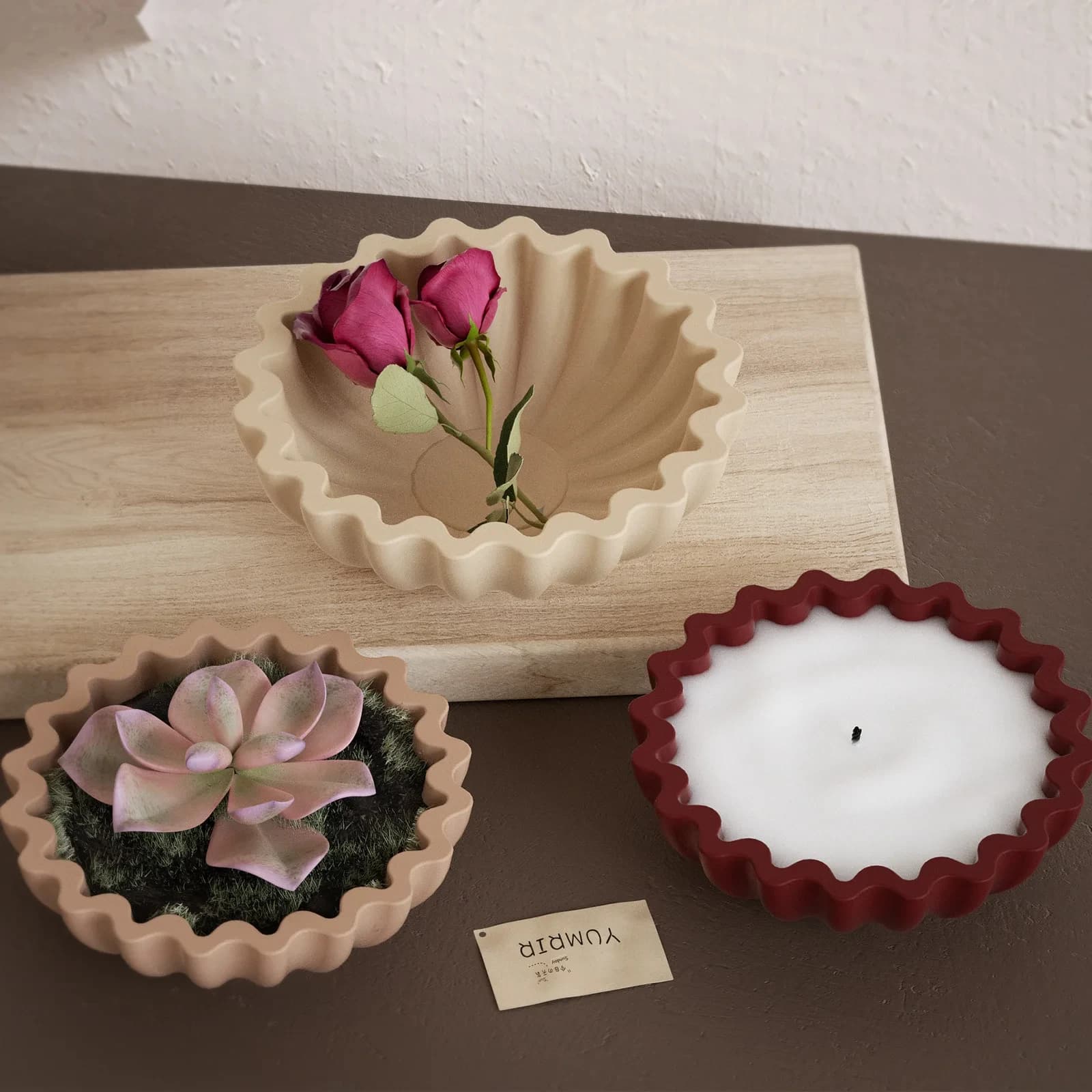 Stampo per vaso di fiori in cemento, stampo in silicone, stampo in gesso fatto a mano per la creazione di regali, decorazioni per la casa, coltivazione