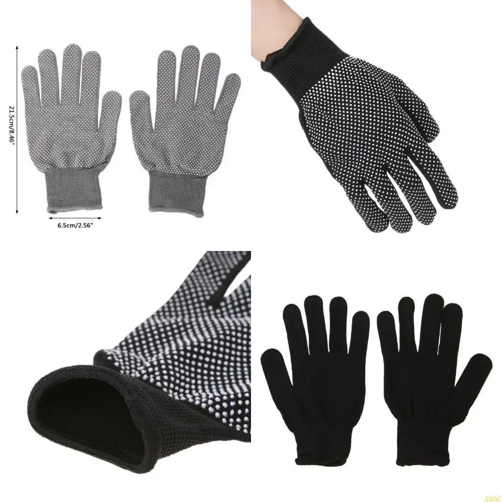 A0NC 2 pezzi guanti protettivi resistenti calore per lo styling dei capelli per arricciare il ferro dritto
