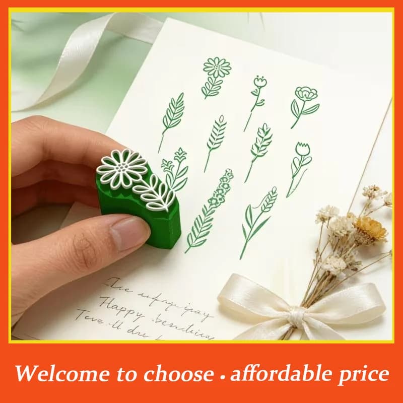 10pcs Plastic Clay Stamp & Molding Kit Flowers Leaves Pattern Suitable For Polymer Clay, Wax, Resin Crafts - DIY Pottery Stamps