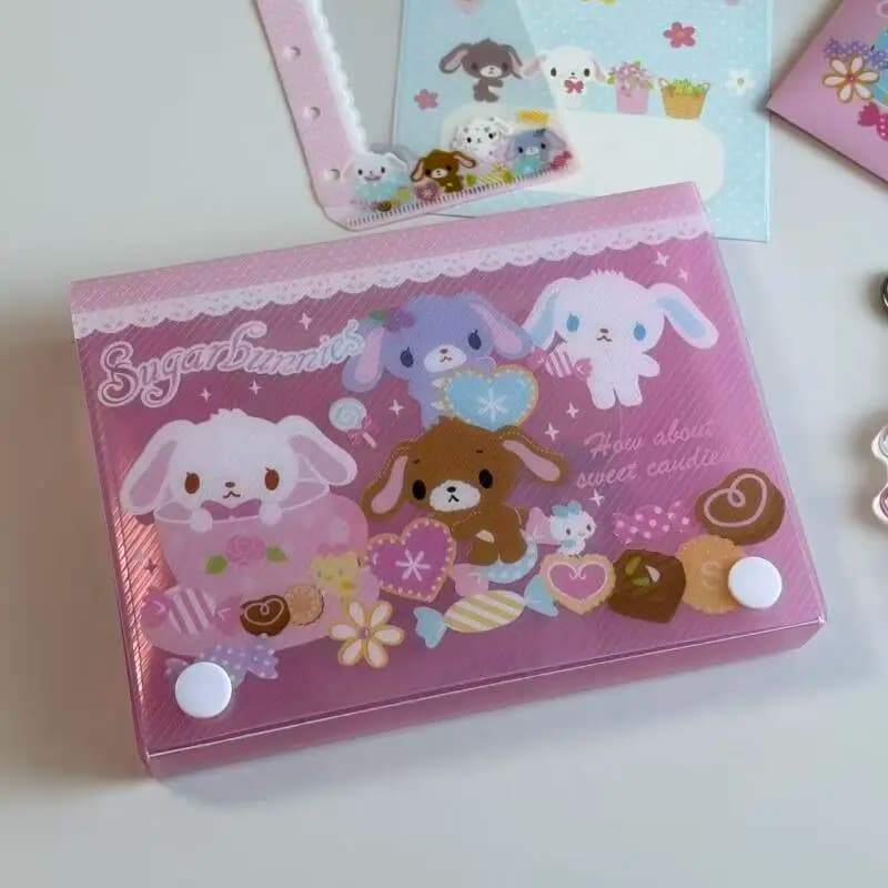 Scatola portaoggetti diagonale A6 Dessert Rabbit Tea Party, Sugarbunnies, per orecchini, collane, foto, organizer da scrivania, regalo carino