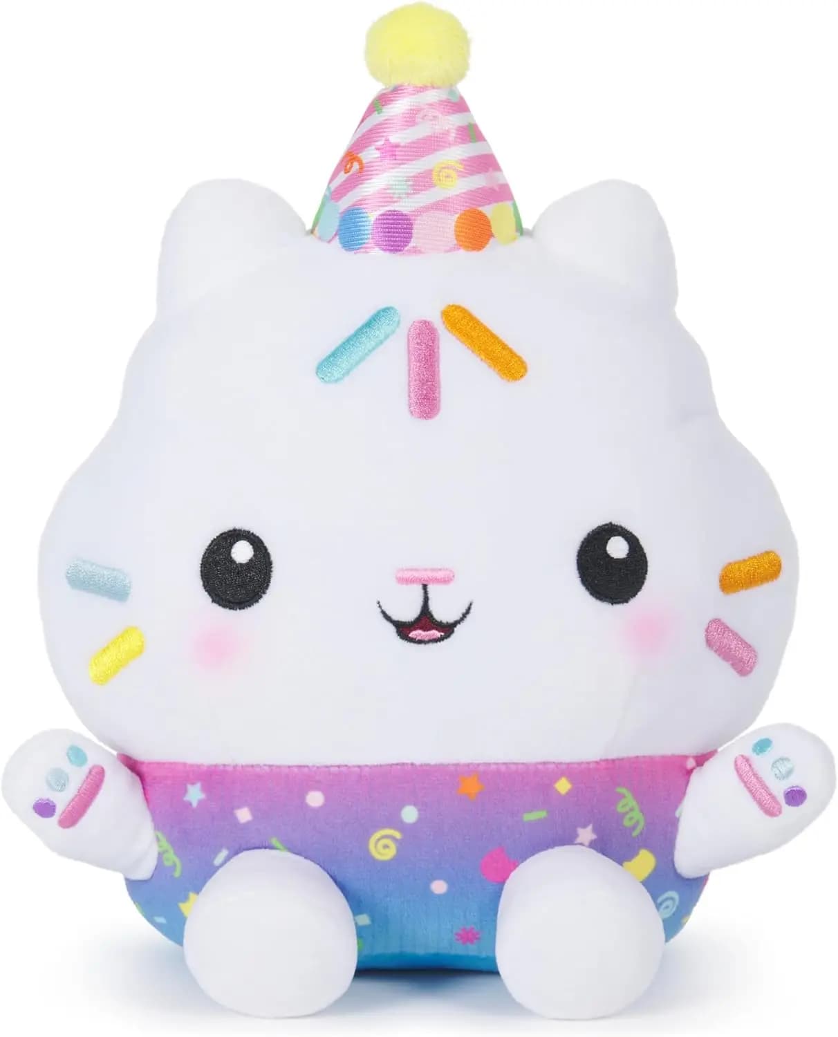 Peluche Interattivo Gatto Torta da Festa con Suoni, Giocattolo di Peluche da 10 Pollici per Bambini dai 3 Anni in su, Regalo Divertente per Bambine e Bambini