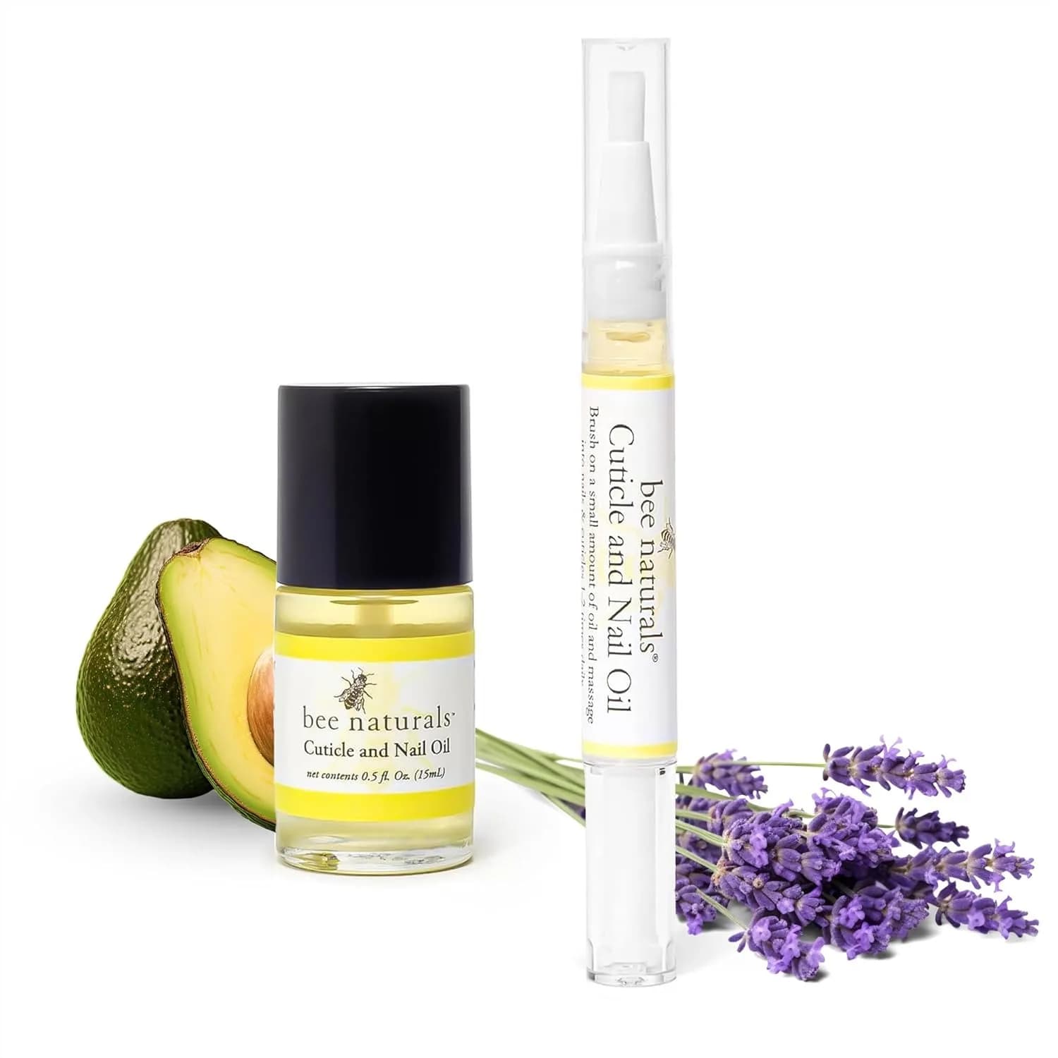 Kit Olio per Unghie e Cuticole – Rinforzante Nutriente per Unghie con Vitamina E, Oli di Oliva e Avocado – Lavanda, Limone e Tea Tree – Facile da Usare