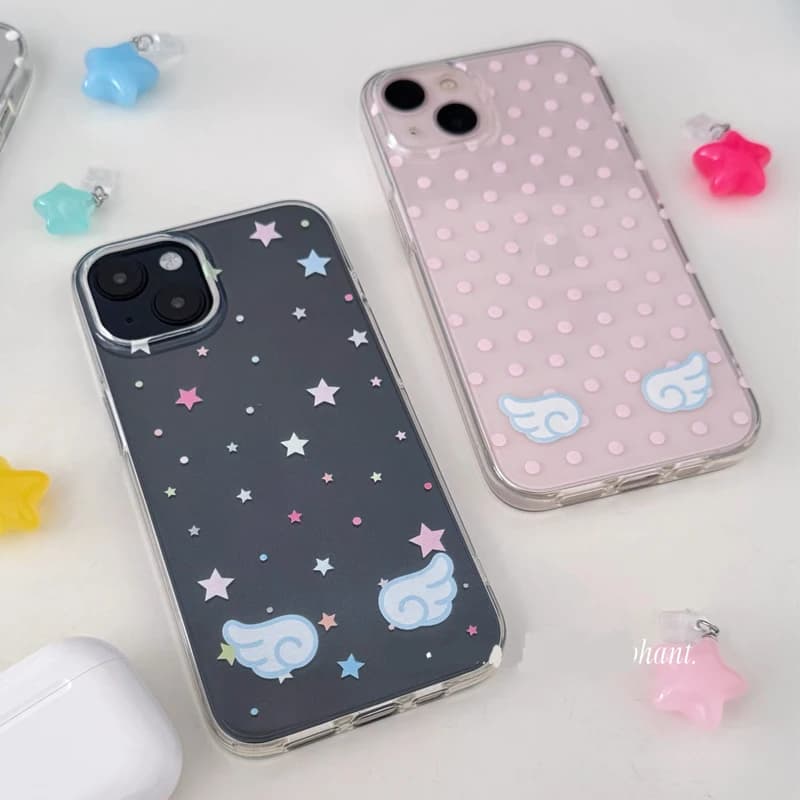Korean Ins Vitality Star Collage Wings Phone Case for Xiaomi Mi 11 11T Poco F5 X7 X6 X5 M4 X4 M3 Pro NFC Lite GT Pro 4G 5G Cover