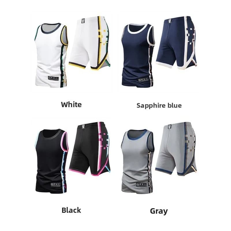 Completo Estivo alla Moda: Top Senza Maniche e Pantaloncini, Set Sportivo per Allenamento e Casual