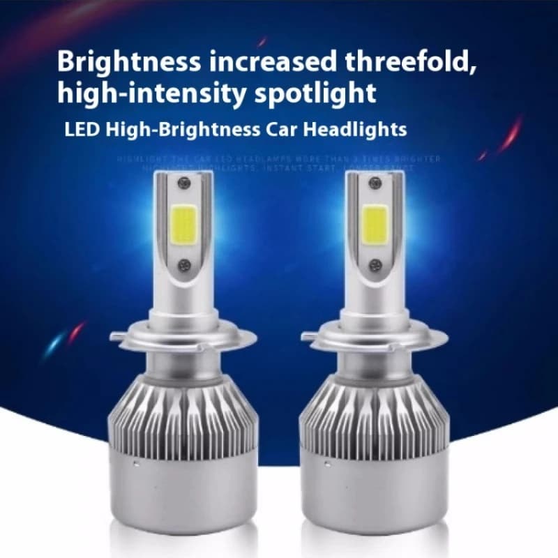 2 pz C6 72 W H7 COB LED Lampadine per fari auto Fendinebbia per auto 12 V 7200LM Fari auto