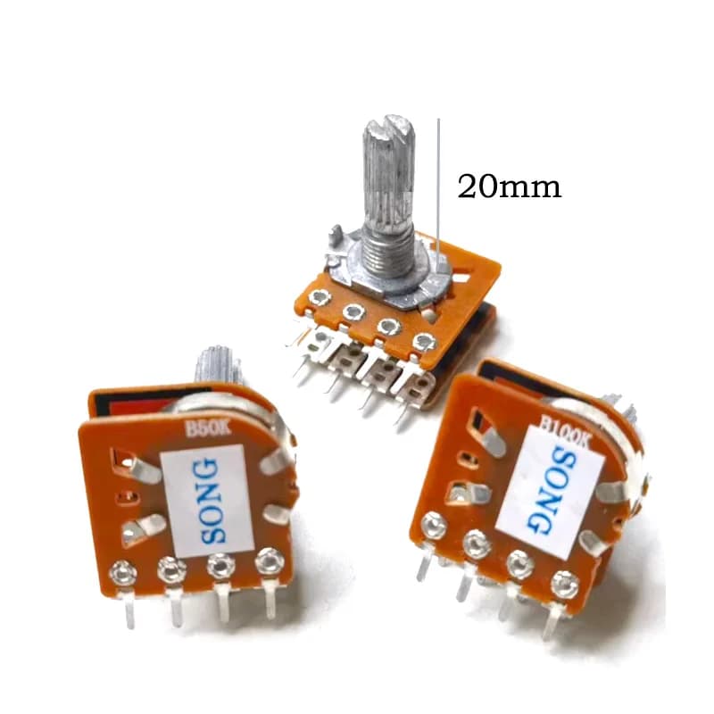 1 pz nuovo TW WH148 20mm 50 kbx2 100 kbx2 doppio collegamento 8pin potenziometro lineare Pot giunto singolo per Arduino B50K B100K
