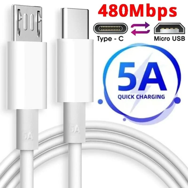 USB cable type C to micro USB cable USB C adapter fast charging 5A for Samsung Huawei MacBook Pro OTG Data cable for mobile phone