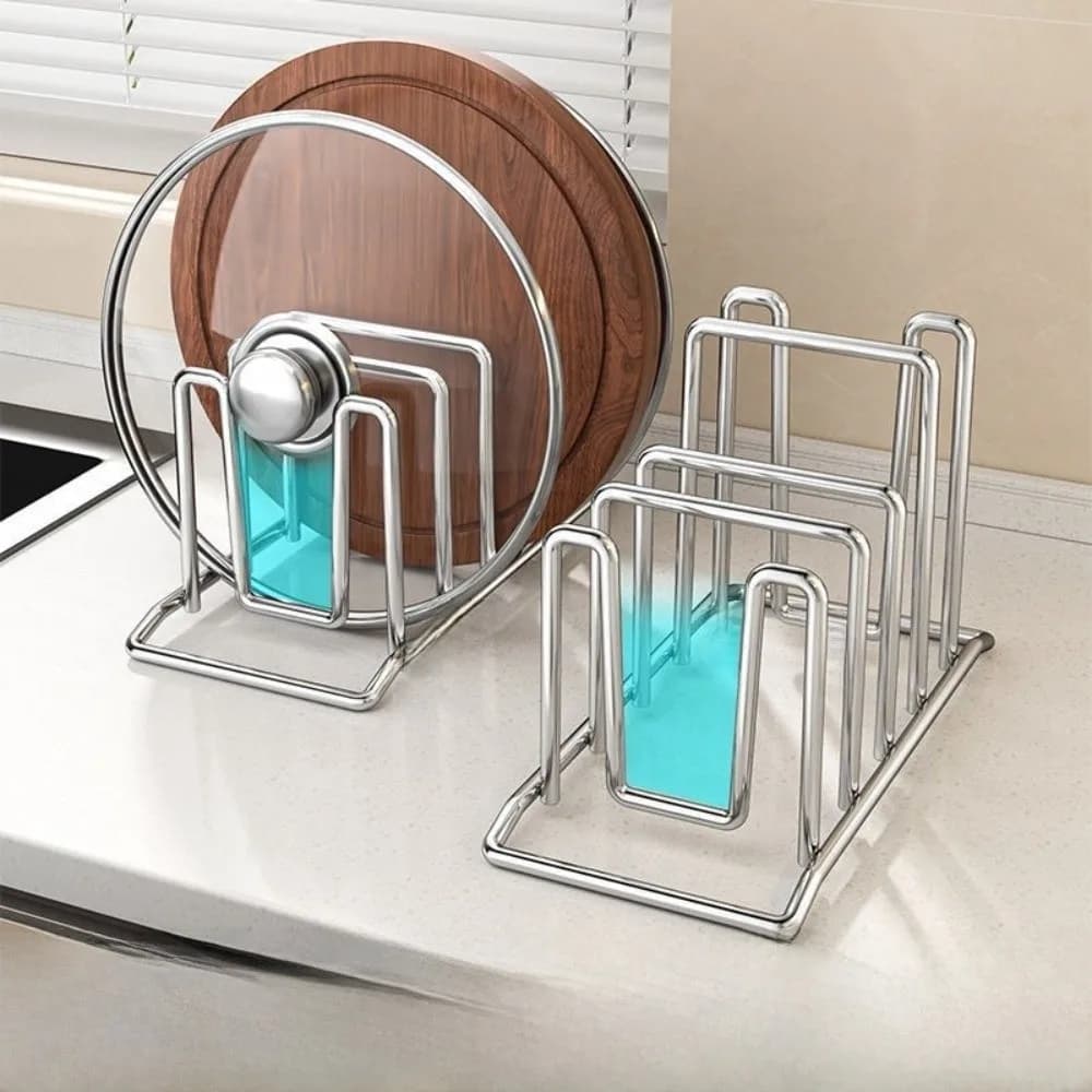 New Multilayer Cutting Board Rack Stable Space Saving Chopping Board Holder Metal Cutting Board Rack Shelf Kitchen Supplies