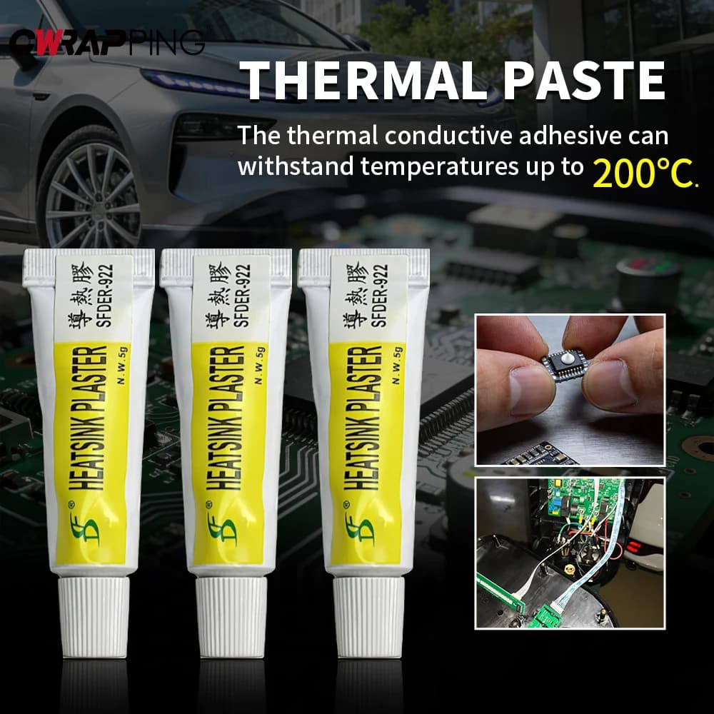 Pasta termica al silicone 1-20PCS Colla per conduttori di calore per VGA RAM LED IC Strumenti di raffreddamento conduttivo Dispositivo di raffreddamento Nastro liquido Processore Gpu
