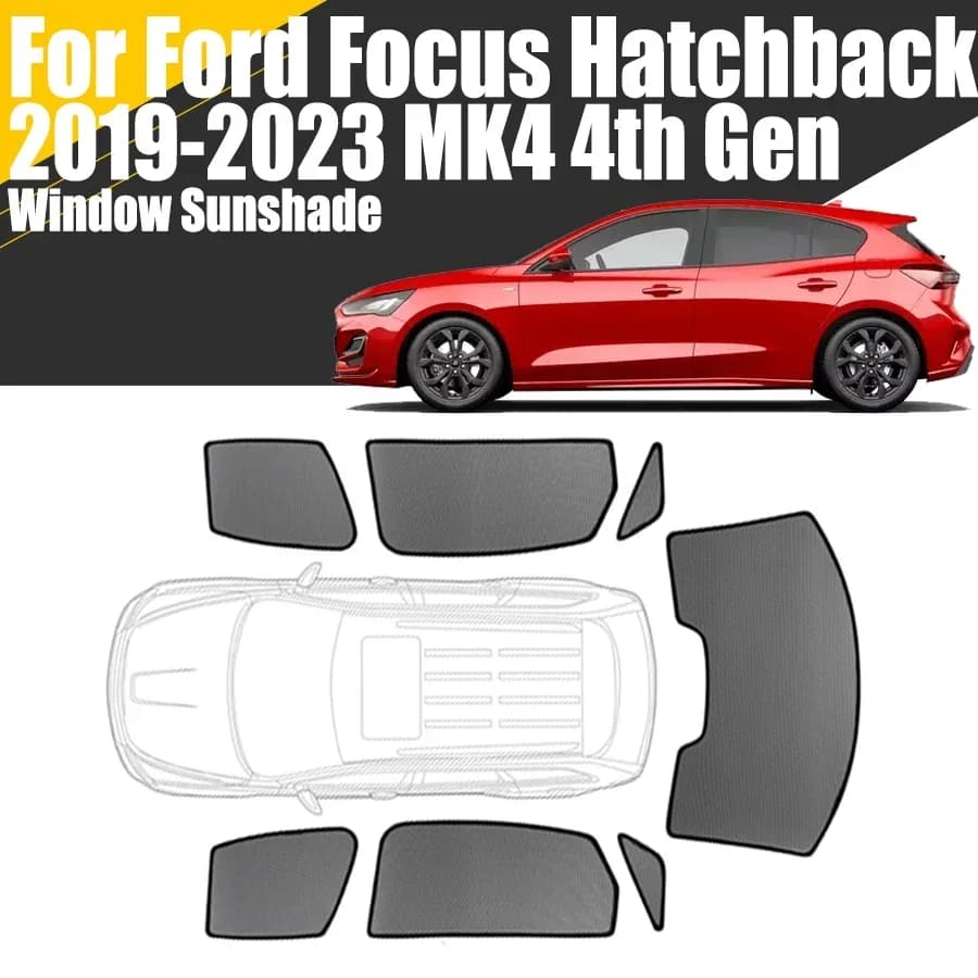 Parasole magnetico personalizzato per finestrino dell'auto per Ford Focus Hatchback MK4 2019-2023 4th Gen Tenda in rete per parabrezza anteriore