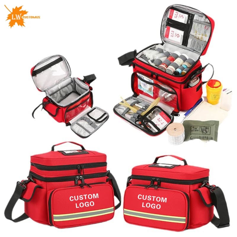 First Aid Kit With Logo Waterproof Portable Emergency Kit Medical Kit Car First Aid Kit Printed Name Pattern