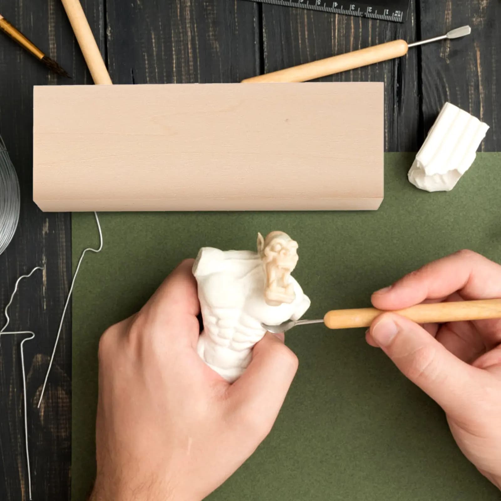 10 Pezzi di Legno di Tiglio Liscio Non Finito, Tavole per Fai-da-Te, Materiale per Intaglio, Pezzi di Legno Naturale per Progetti