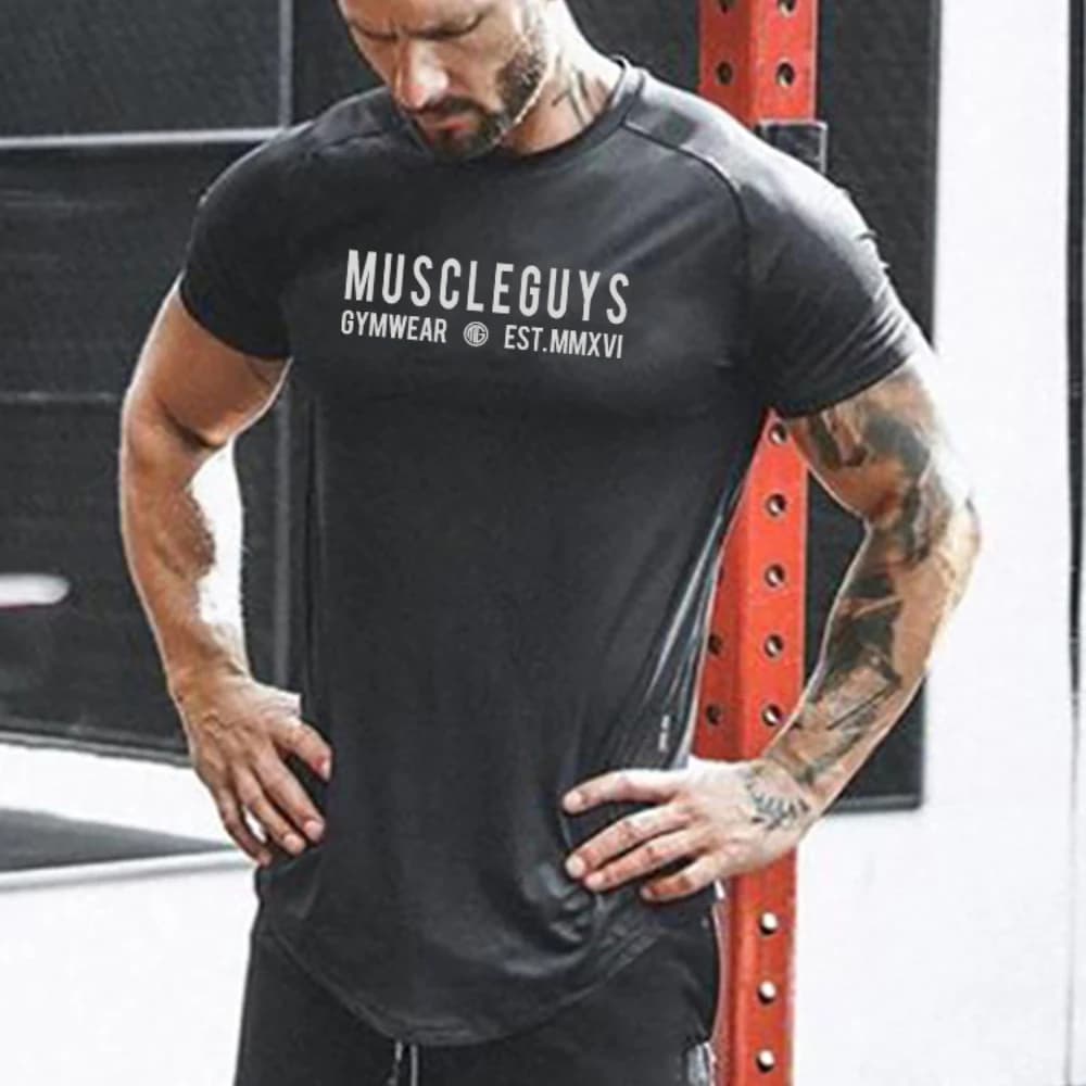 Magliette da Corsa Slim Fit per Uomo, T-shirt Estive in Rete ad Asciugatura Rapida, Top Sportivi a Maniche Corte per Palestra, Maglie Traspiranti per Allenamento