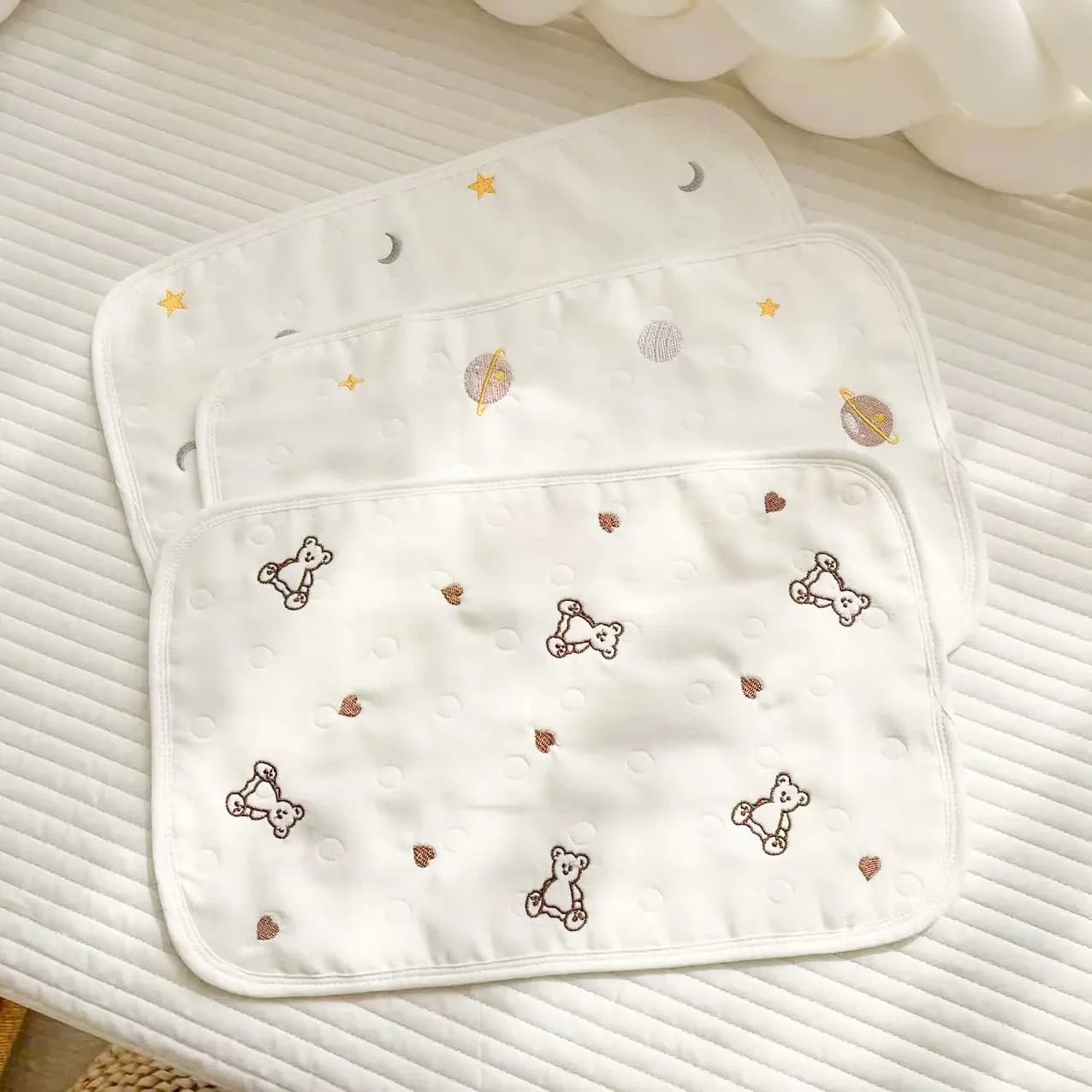 Asciugamano per bambini Guaze in cotone spesso per neonato Asciugamano per cuscino Panni per ruttini in mussola Morbido assorbente Asciugamano per ruttino per bambini Accessori per neonati
