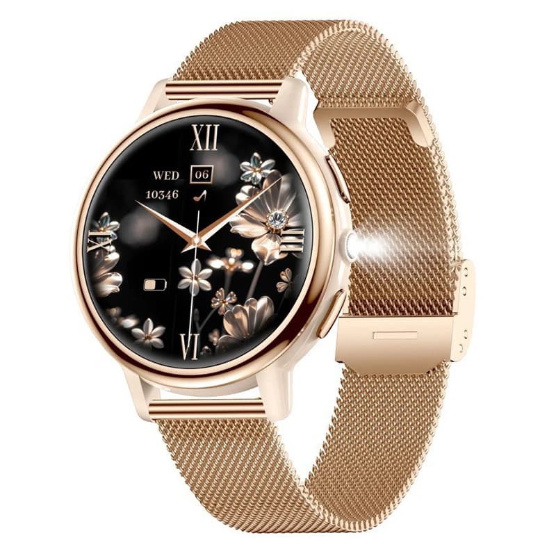 AK88 Luxury Women's Smart Watch Wrist Watch with Smartwatch Flashlight Electronic Wrist Watch Smartband Fitness Bracelet