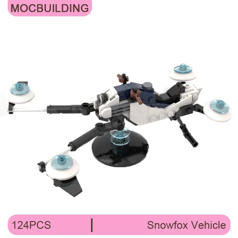 Modello di Veicolo Snowfox, Blocchi da Costruzione MOC, Mattoncini Fai-da-Te, Collezione Espositiva, Giocattoli Educativi Creativi, Regali di Natale, 124 Pezzi