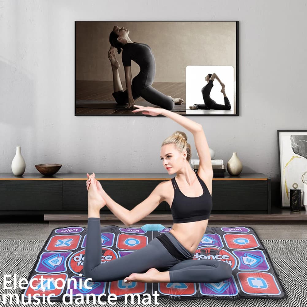 Wireless Ball Mat for 2 Players Play Mat 100 Music 60 Interactive Sensory Games Plug And Play for Family TV Sports Yoga Entertainment