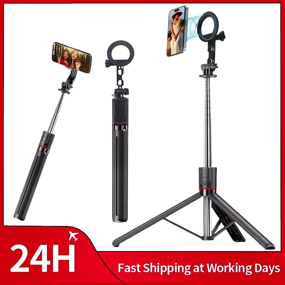 MEUYAG 2025 NEW 1.7m Selfie Stick Tripod Bluetooth Reinforcement Rod Interface Remote Monopiede for Vlog Phone Camera