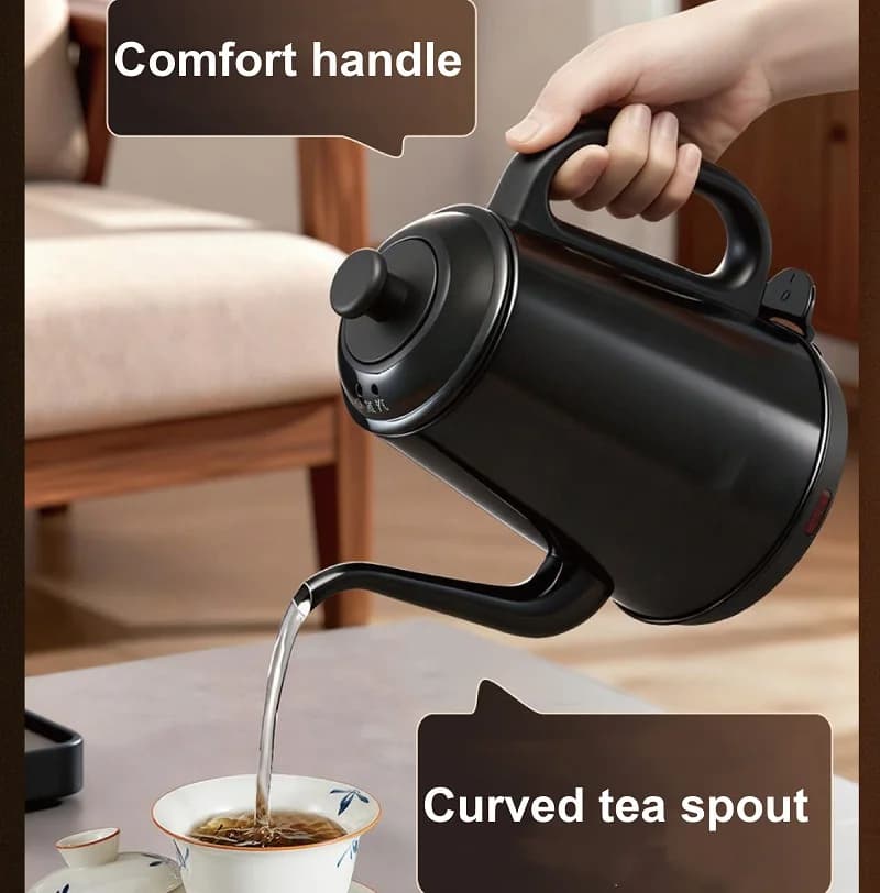 1 liter electric kettle, fast boiling water kettle, automatic shutdown, 304 stainless steel teapot, kitchen utensils, 1000 W